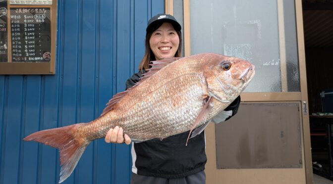 テンヤ真鯛船　大鯛4.28キロ！中鯛3.7キロ！